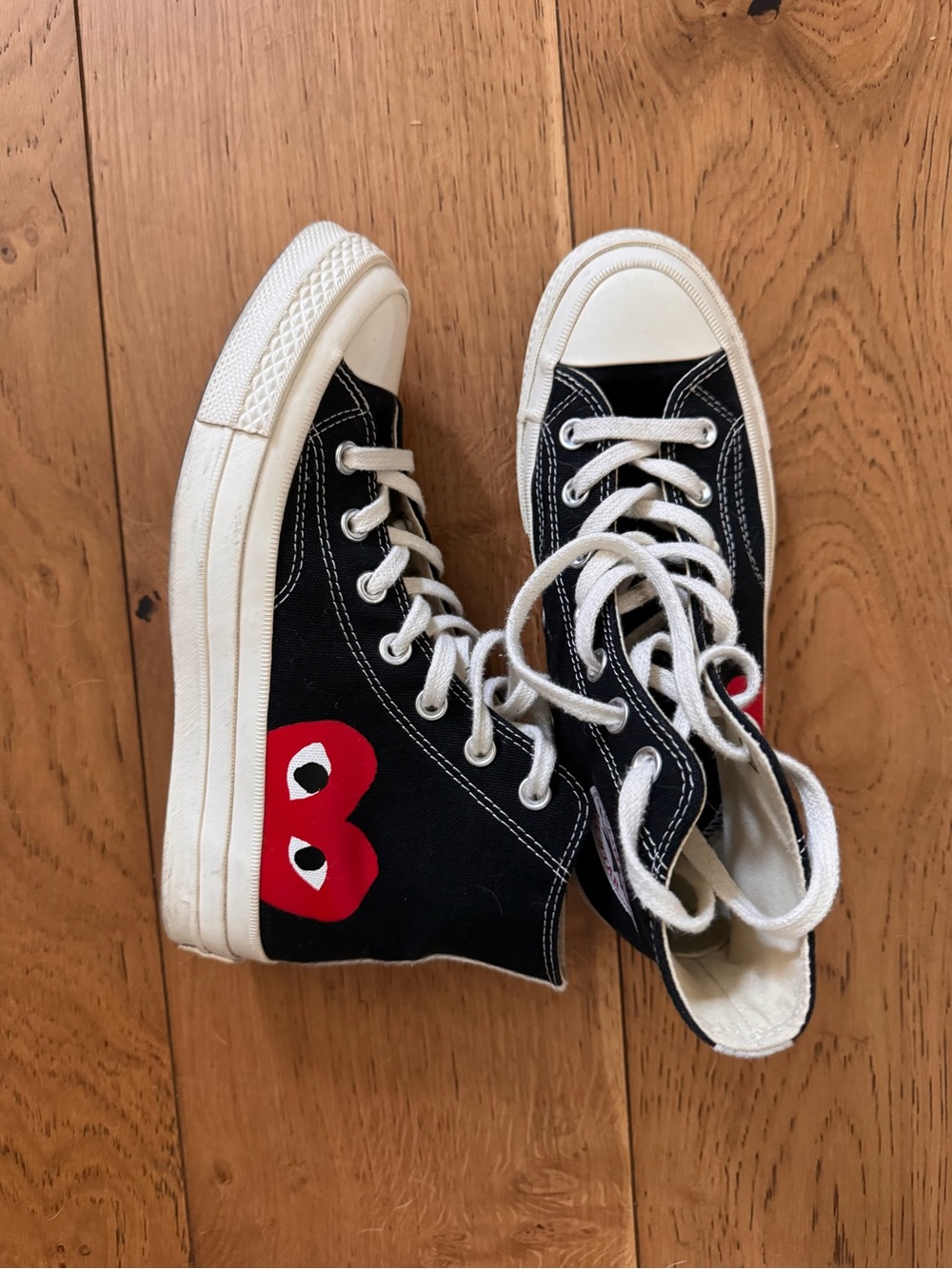 Comme des Garçons PLAY x Converse Black High-Top Sneakers W7/M5